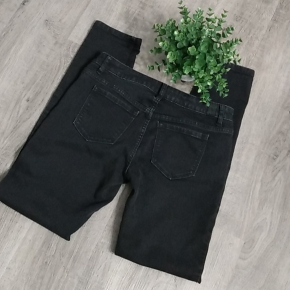 VERA WANG Black Denim Jeans size 4L - Picture 6 of 9